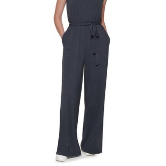 Marc New York Performance Heather Ink Pocket Waist-Tie Jumpsuit M - Picture 3 of 8